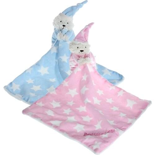 Soft Infant Bear Reassure Towel Toy Appease Star Bear Newborn Blankie Towel Gift Educational Plush Toy Baby Gift