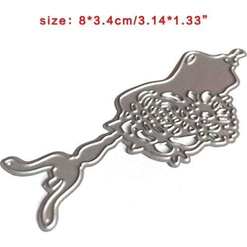P15D Carbon Steel Hanger Flowers Scrapbooking Embossing Stencil, DIY Printing Steel Mould for Album Paper Card Making