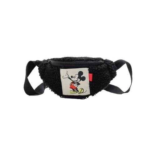 Disney mickey mouse plush bag cartoon plush messenger bag girls booy waist bag chest bag fashion cute shoulder bag coin purse