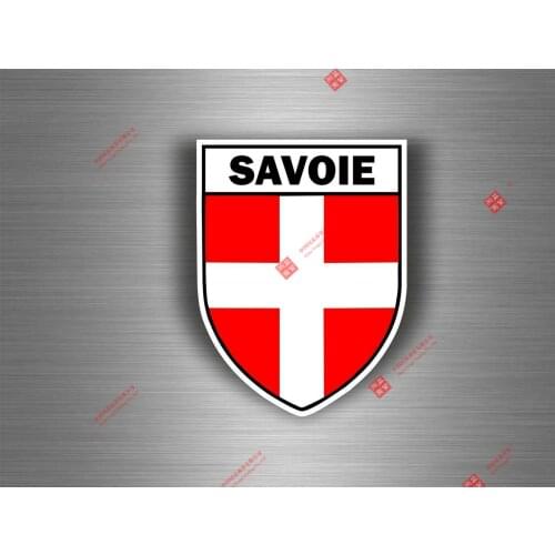 Lifelike Aufkleber Motorrad Auto Sticker Schild Wappen Flagge Fahne Frankreich Savoy Car Window Body Decorative Stickers
