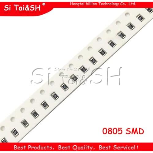 100Pcs 0805 SMD 1/4W resistor resistance 0R - 10M 1.8R 10R 100R 220R 330R 470R 560R 1K 10K 47K 100K 180K 0 10 100 330 470 ohm