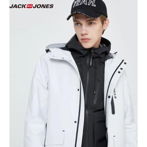JackJones Mens Waterproof Sporty Reflective Regular fit Hooded Trench Coat|220121555