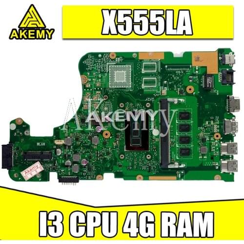 X555LD Motherboard i3-4GB-REV:3.6 RAM For Asus X555LP X555L F555L K555L W519L laptop Motherboard X555LA Mainboard test 100% OK