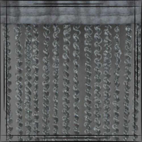 Gülpınar Curtain Gray Silver Lurex Curling Rope Curtain