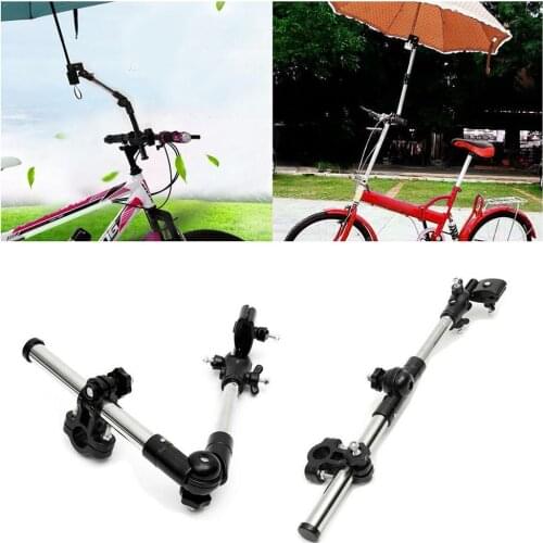 Wheelchair Umbrella Connector Stroller Stainless Steel Umbrella Stands Any Angle Swivel Bicycle Umbrella Holder Rain Gear Tool