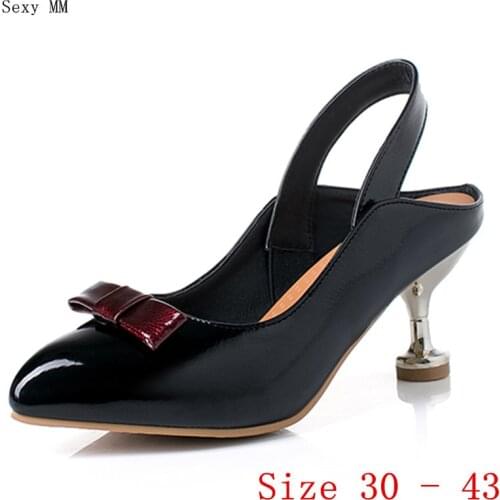 Pumps Women Oxfords Career Slingbacks Shoes Stiletto High Heels Woman High Heel Shoes Small Plus Size 30 31 32 33 - 40 41 42 43