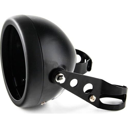 1 PCS Chrome / Black 5.75 Inch Headlight Housing Bucket Motorcycle Mounting Lamp Holder for Har-ley Motorcycle Sportster