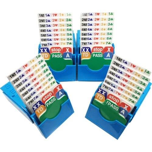 4 SETS / LOT English Bridge Cards Set with Bridge Bidding Box & Bridge Playing Cards Together Play In Tournment
