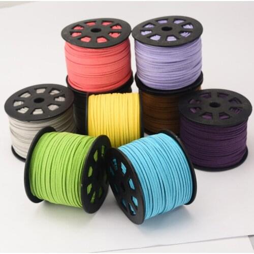 Free Shipping 90 Yards/Roll Leather Cord Thread sude Cords Fit for DIY Tassels Handbag Garment DIY jewelry Findings 25*15mm