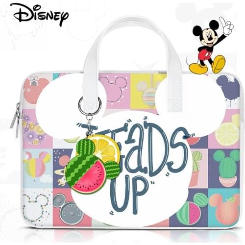2021 Disney Mickey Laptop Bag Case Notebook Sleeve Waterproof Bag for Macbook Air Pro 13 14 15 For Dell Acer Asus HP Handbag