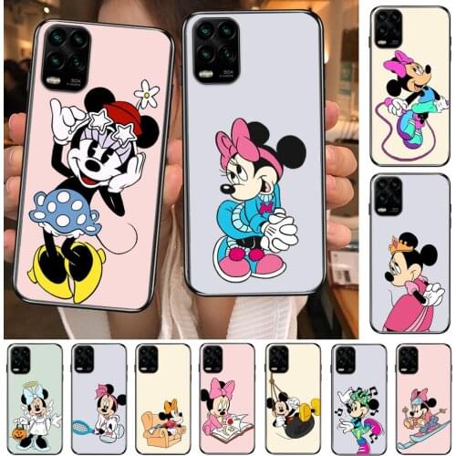 Play Minnie Mouse cartoon Phone Case For XiaoMi Redmi Note 10 9 9S 8 7 6 5 A Pro T Y1 Black Cover Silicone Back Pre style cover