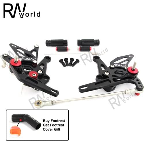 CNC Aluminum Motorcycle Adjustable Rearsets Rear Sets Footrest Foot Pegs For KAWASAKI Z1000 Z1000SX NINJA1000 2014 2015 2016