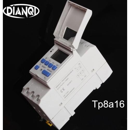 Electronic Weekly 7 Days Programmable Digital TIME Relay Timer Switch Control AC 220V 230V 12V 24V 48V 16A Din Rail Mount THC15A