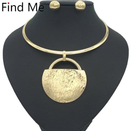 Find Me 2019 fashion long chain big circle collar choker necklace pendants vintage statement necklace women Jewelry wholesale