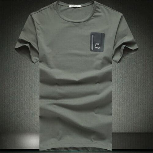 2020 Summer Men Oversized T-shirt Big Yards XXL 3XL 4XL 5XL 6XL 7XL O-neck Cotton Short Sleeve Solid Army Green Man Tee shirt