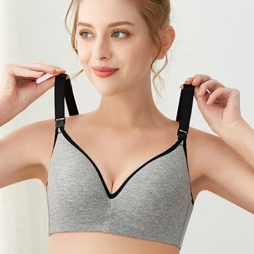 Cotton Maternity Nursing Bras Breastfeeding For Pregnancy Women Sujetador Underwear Clothes Wire Free Soutien Gorge Allaitement