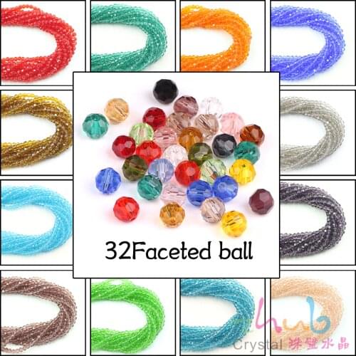 ZHUBI Charms Crystal Beads 2/3/4mm Small Loose Faceted Glass Round Football Beads Spacers for Jewelry Making Wholesale In Bulk
