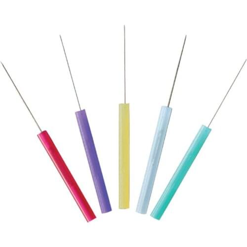 EAVU Plastic color handle acupuncture beauty facail needles with tube 100pcs/pack