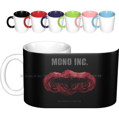 Mono Inc.-Melodies In Black Ceramic Mugs Coffee Cups Milk Tea Mug Mono Inc Gothic Hamburg Dark Metal Creative Trending Vintage