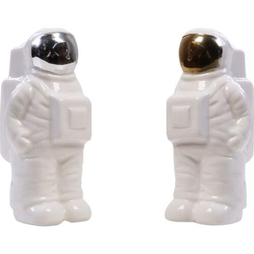 Ceramic Astronaut Toothpick Dispenser Jar Toothpick Box Holder Home Kitchen Decoration Ornament Toothpick Storage Container