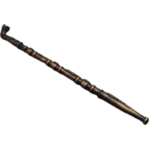 Chinese Old Bronze Statue Old Copper Cigarette Rod