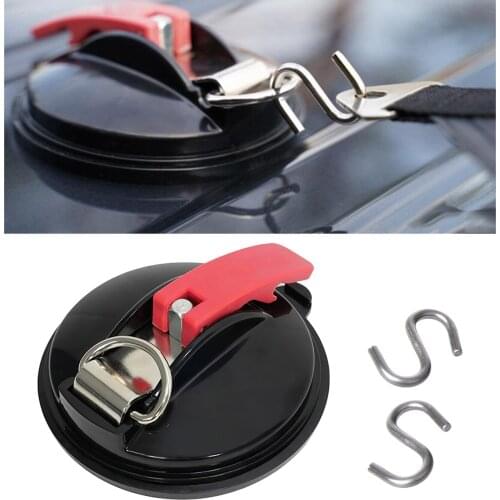 Suction Cup Anchor Heavy Duty Tie Down Car Mount Luggage Tarps Tents with Securing Hook Universal for Car Truck