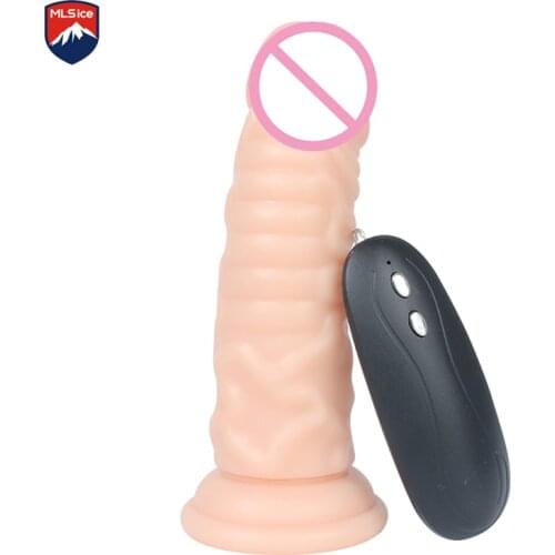 Mlsice 20 speed vibrator Dildo with Strong Suction Cup penis dildo Realistic Rotating Dildos Waterproof Silent Dildo Vibrator