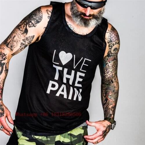 Love The Pain Mens Vest Running Sweatshirt Training Outdoor Shirt Quick-drying Underwear Summer Casual Wear Maillot Ciclismo
