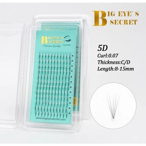 Big Eyes Secret Short Stem Premium Premade Mega Volume Fan 2D-10D Fanned Eyelash Extension Russian Mink Lashes Individual