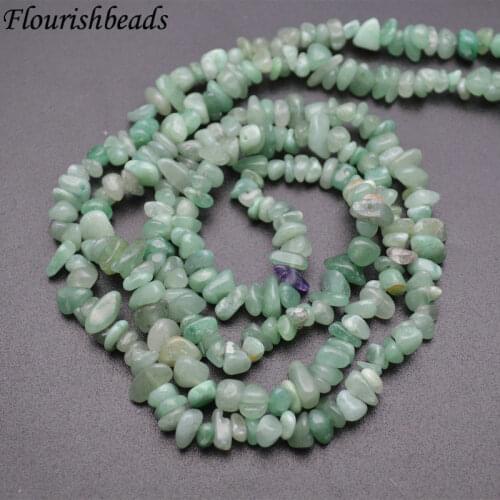 5~8mm Natural Green Aventurine Irregular Shape Stone Chips Loose Beads 1 Strand
