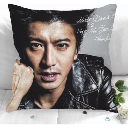 Kimura Takuya Pillow Cover Bedroom Home Office Decorative Pillowcase Square Zipper Pillow Cases Satin Soft