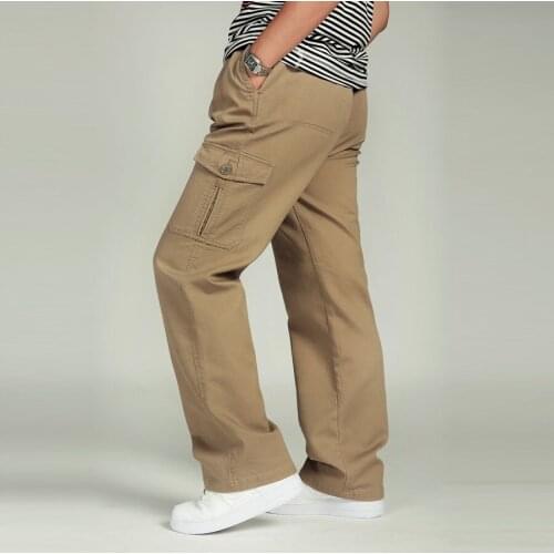 Autumn Winter Mens Thick Pants Baggy Cotton Trousers cargo Pants For Men Male Military Tactical Plus Size Black Army Green