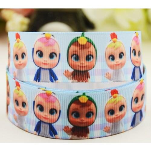 22mm 25mm 38mm 75mm Bebés Llorones Cartoon printed Grosgrain Ribbon party decoration 10 Yards X-03534