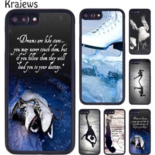 Krajews Figure Skating Dance Rubber Phone Case For iPhone X XR XS 11 12 Pro MAX 5 6 6S 7 8 Plus Samsung Galaxy S7edge S8 S9 S10