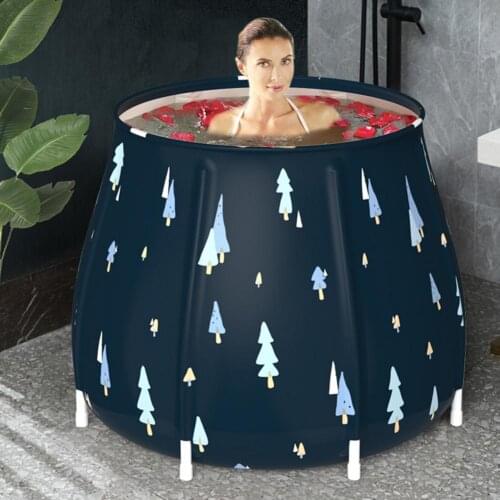 Foldable Portable Bathtub Adult SPA Tub Self Bath Bucket Thicken Shower Barrel Standing Soaking Bath Tub Bathroom Home Sauna New