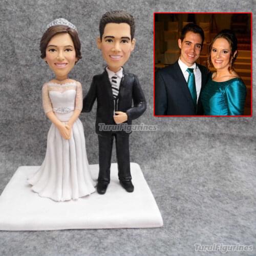 Custom wedding cake topper wedding cake topper birthday personalized forever love figurine pottery clay miniature wedding home