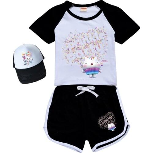 2-16Y New Sprinkle Party Boys T-shirt 3D Cartoon Printed Pullovers Leisure Fashion Children Kids Girls Sports Tops+Pants Outfits