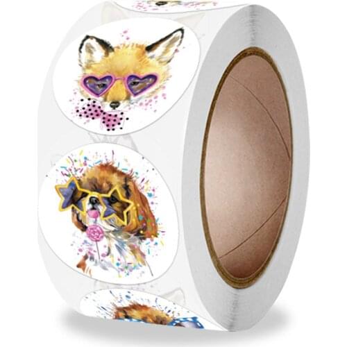 100-500pcs cartoon Animals Stickers for kids classic toys sticker school teacher reward sticker 6 designs pattern Dog CAT