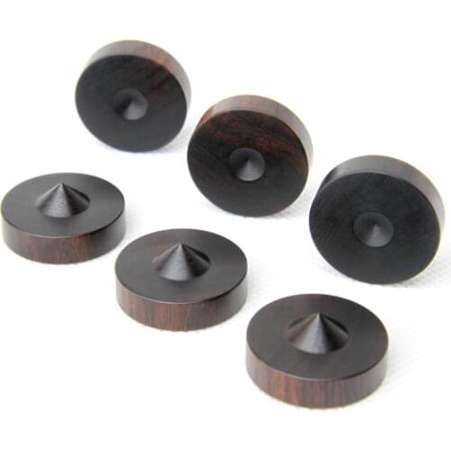 4 Pair ebony speaker amplifier shock spikes with audio shock absorber HiFi Mounts Amplifier feet Dia. 23MM