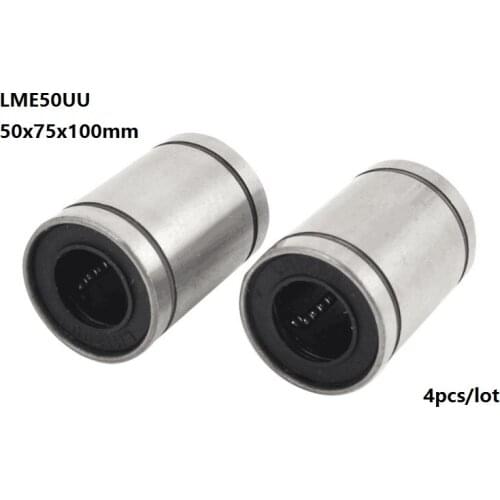4pcs/lot LME50UU LME50 50x75x100mm Linear motion bearings bushings for CNC router parts 50*75*100mm