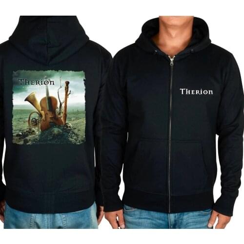 5 designs Sweden Therion Rock hoodies jacket punk death heavy metal zipper sweatshirt fleece Gothic musical instrument