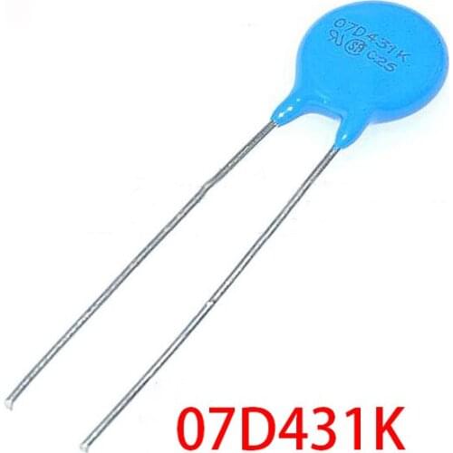 50pcs varistor 07D431K 431K piezoresistor 7D431K 07D431