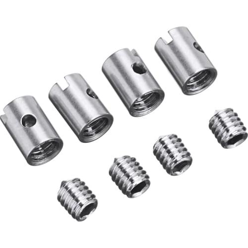 8pcs Metal Solderless Cable Nipples 5mm Throttle Choke With Screw For Motorcycle Scooter Quad Mower Car Styling Tool Accessories