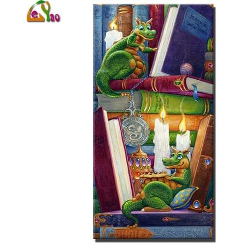 DIY 5D Diamond Embroidery Cartoon Dinosaur Dragon Full square Diamond Painting Cross Stitch Diamond Mosaic Home Decor Large Size