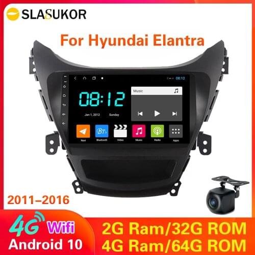 4G + 64G Android 10 Car DVD Player For Hyundai Elantra 2011-2016 Car Radio GPS Navigation WIFI RDS Multimedia Player no 2din BT