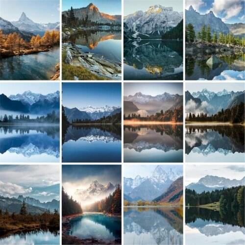 GATYZTORY 60x75cm Frameless Painting By Numbers Nature Landscape pictures by numbers DIY For Home Decoration Gift