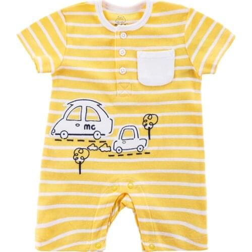 Newborn one-piece Romper open dress male baby summer short sleeve clothes