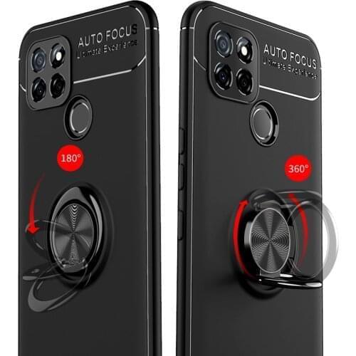 Case Finger Ring Holder Soft TPU Case For Realme C21 C20 GT V11 V15 Bumper Case Fundas