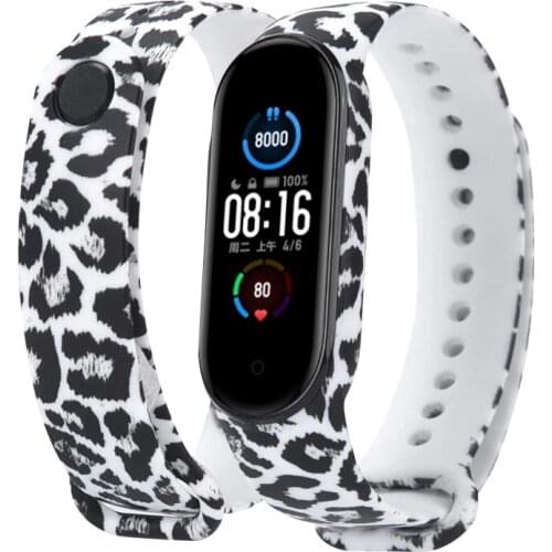 Color Straps for Xiaomi Mi Band4 5 Wristband Colorful Folwers Silicone Soft TPU Sport Replacement Bracelets for Mi Band 3 4 5