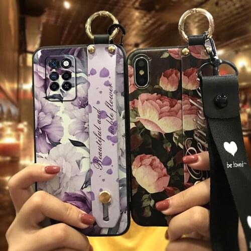 Phone Holder Kickstand Phone Case For infinix X695/Note10 Pro Back Cover Durable Wrist Strap